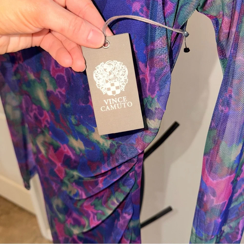 NWT -Vince Camuto - Floral Midi Dress Size 4 - Picture 7 of 12